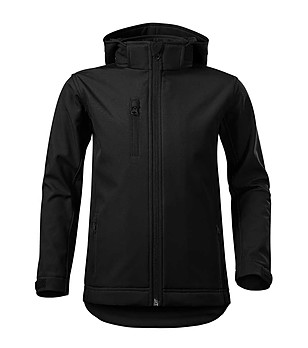 Черно детско softshell яке Ino снимка
