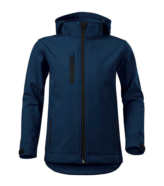 Тъмносиньо детско softshell яке Ino снимка