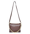 Кафява дамска чанта от естествена кожа Erica-1 снимка