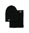 Unisex комплект от шапка и шал в черно-0 снимка