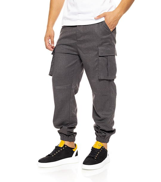 Мъжки сив карго панталон Herbert снимка