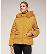 Дамско зимно яке в цвят горчица Marlita-0 снимка