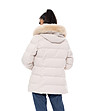 Дамско яке в светлобежово с пух Alfina-1 снимка