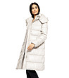 Дамско дълго зимно яке в слонова кост Felipa-2 снимка