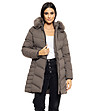 Тъмносиво дамско зимно яке Daliola-0 снимка