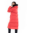 Дълго дамско зимно яке в цвят корал Irra-1 снимка