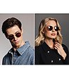 Кръгли слънчеви поляризирани unisex очила в златисто-4 снимка