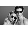 Слънчеви поляризирани unisex очила в сребристо с тъмни лещи-4 снимка