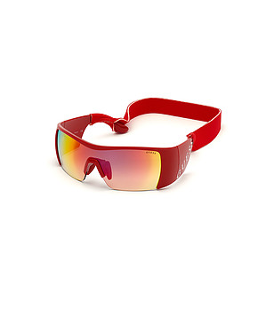 Червени слънчеви ски очила с еластична лента снимка