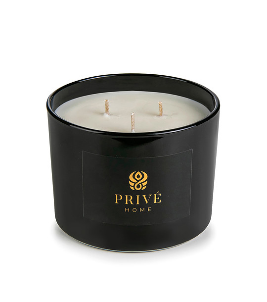 Черна ароматна свещ Tobacco&Leather 420 гр снимка