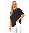 Черна дамска памучна блуза Iva-0 снимка