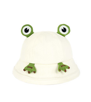 Бяла шапка жабка Froggie снимка