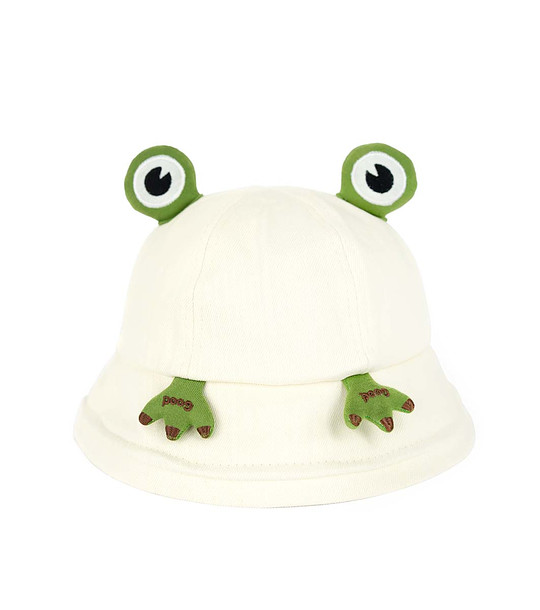 Бяла шапка жабка Froggie снимка