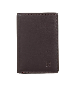 Мъжки портфейл в бургунд от естествена кожа с RFID защита снимка