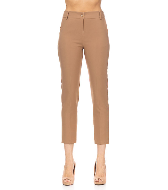 Дамски панталон в цвят камел снимка