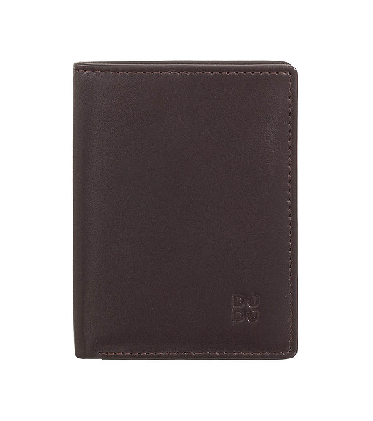 Кожен мъжки портфейл в бургунд с RFID защита снимка