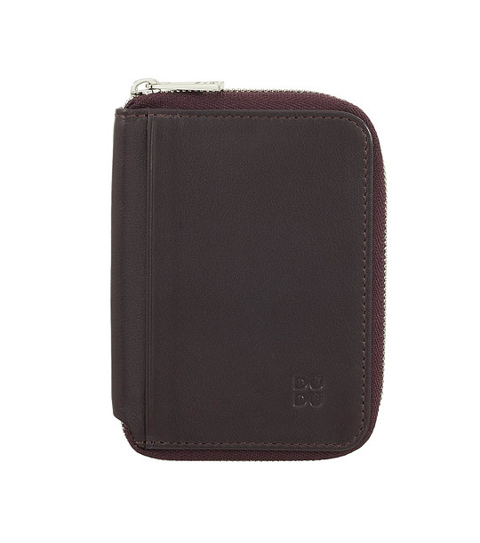 Мъжки кожен портфейл в бургунд с RFID защита снимка