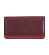 Кожен дамски портфейл в бордо Alison с RFID защита-0 снимка
