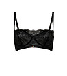 Черен сутиен от дантела Ismena-3 снимка
