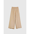 Дамски памучен светлокафяв панталон Alexandria-3 снимка