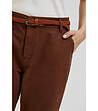Дамски кафяв памучен панталон Kosara-2 снимка