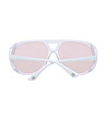 Бели дамски слънчеви очила с розови лещи-2 снимка
