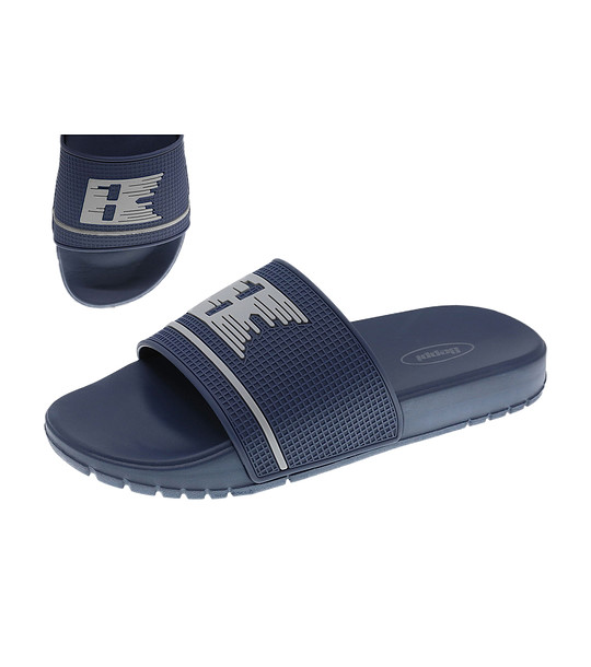 Мъжки чехли в тъмносиньо Zein снимка