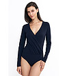 Тъмносиньо боди с дълъг ръкав Alva-0 снимка