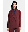 Дамско оversize сако в бордо Pralina-0 снимка