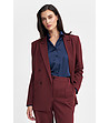 Дамско оversize сако в бордо Pralina-2 снимка