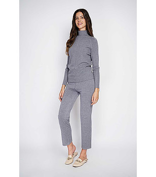 Комплект от фино плетиво с кашмир в сиво Izera снимка