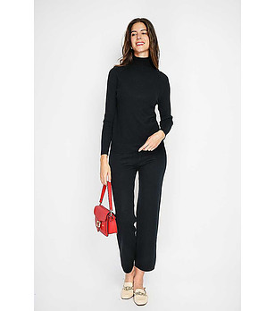 Комплект от фино плетиво с кашмир в черно Izera снимка