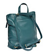 Дамска раница в зелен нюанс естествена кожа Alva-2 снимка