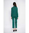 Комплект от фино плетиво с кашмир в тъмнозелено Izera-1 снимка