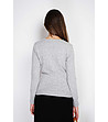 Сив дамски пуловер с кашмир и коприна-2 снимка