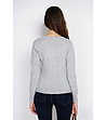 Дамски сив пуловер с коприна и кашмир-2 снимка