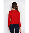 Дамски червен пуловер с коприна и кашмир-2 снимка