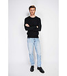 Черен мъжки пуловер с кашмир-1 снимка