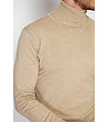 Мъжки поло пуловер в цвят камел с кашмир Ino-4 снимка