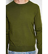 Зелен мъжки пуловер с коприна и кашмир-4 снимка
