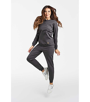 Дамски памучен комплект в цвят графит Panama снимка