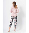 Дамска пижама в розово с принт при долнището Julia-1 снимка