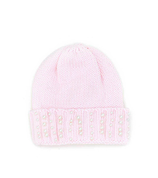 Светолозова зимна дамска шапка с перли снимка