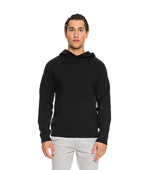 Мъжки черен суитшърт с памук Jaxoon снимка