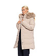 Дълго зимно бежово дамско яке Alona-2 снимка