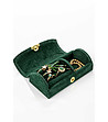 Тъмнозелена велурена кутия за бижута Marseille-4 снимка