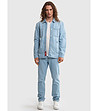Светлосиньо памучно мъжко яке от деним Workwear-3 снимка