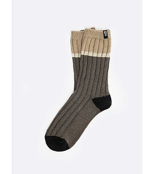 Мъжки зимни чорапи в кафяво и бежово Gerdon снимка