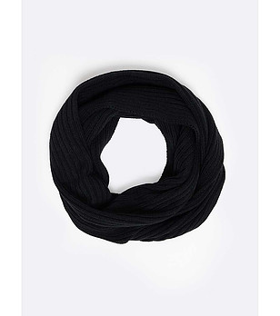 Мъжки черен шал с вълна Hamans снимка