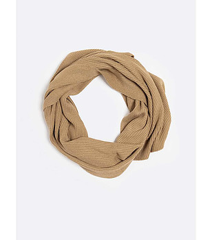 Unisex шал в бежово-златисто Estanili снимка